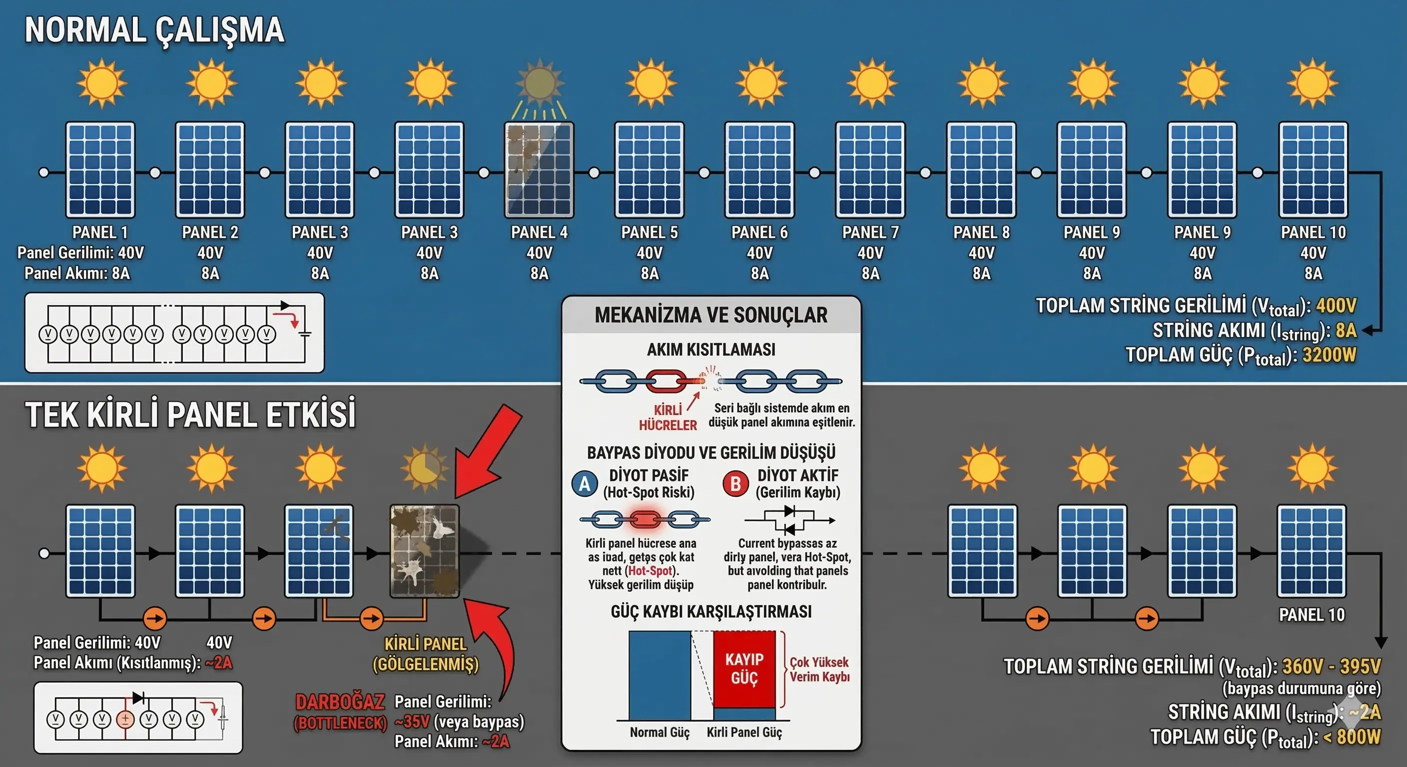 String dengesizliği şematik gösterim